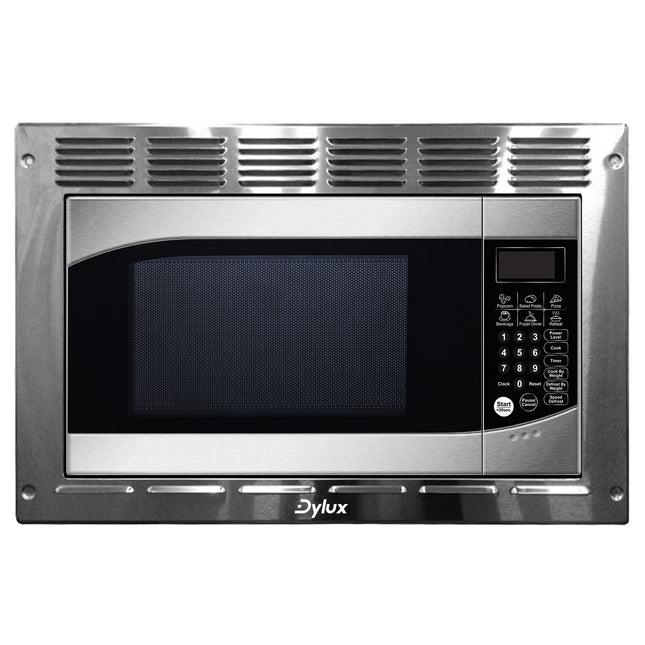 Dylux 0.9 cu. ft. 900W Built-In Microwave Oven with  Auto Cook, Defrost, Child-Lock