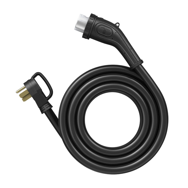 Dylux 50A RV Power Extension Cord with Handle - 30 FT with  NEMA 14-50P (M) to SS2-50R (F) Locking Connector