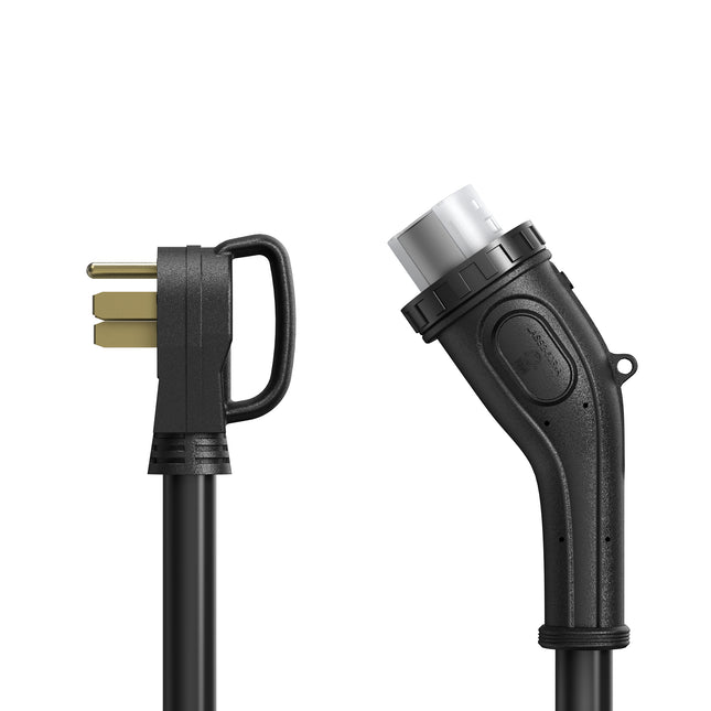 Dylux 50A RV Power Extension Cord with Handle - 30 FT with  NEMA 14-50P (M) to SS2-50R (F) Locking Connector