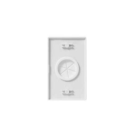 Dylux Single Gang Cable Pass Through Wall Plate with Flexible Silicone Slot – White