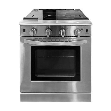 Dylux Compact 23" LP Gas Range for RVs – 3-Burner Cooktop with 3.25 cu. ft. Convection Oven