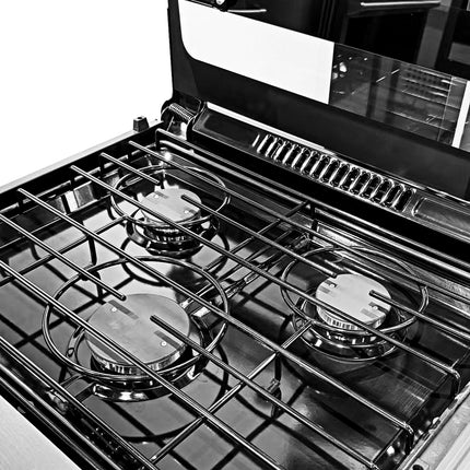 Dylux Compact 23" LP Gas Range for RVs – 3-Burner Cooktop with 3.25 cu. ft. Convection Oven