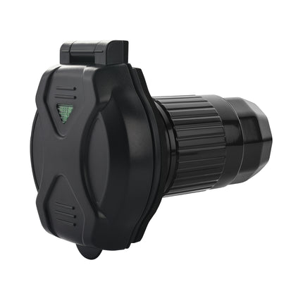 Dylux RV 125/250V 50A Twist-Lock Power Inlet with 3-Prong Plug, LED Indicator & ETL Listed – For RVs and Boats