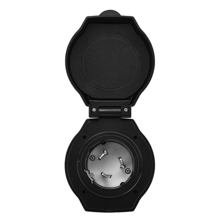 Dylux RV 125/250V 50A Twist-Lock Power Inlet with 3-Prong Plug, LED Indicator & ETL Listed – For RVs and Boats