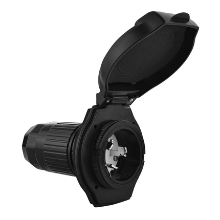 Dylux RV 125/250V 50A Twist-Lock Power Inlet with 3-Prong Plug, LED Indicator & ETL Listed – For RVs and Boats