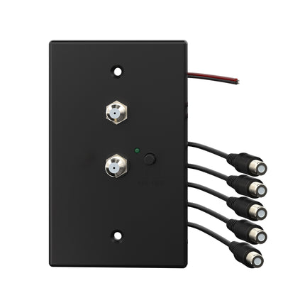 Dylux Wall-Mount TV Signal Distributor – 4 TV Outputs, Dual Input Switch, Built-in 12V Power