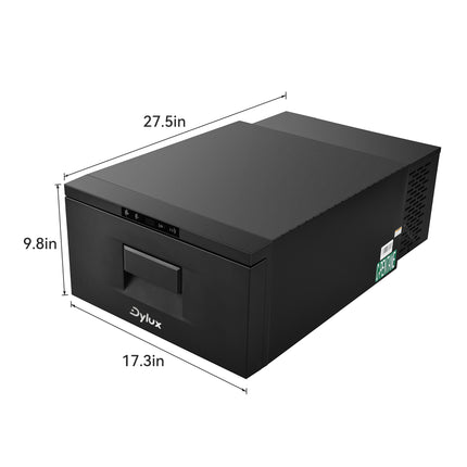 Dylux 0.73 cu. ft. Built-In Drawer Refrigerator - 12/24V DC & 100-240V AC Dual Power for RVs, Campers, and Trucks