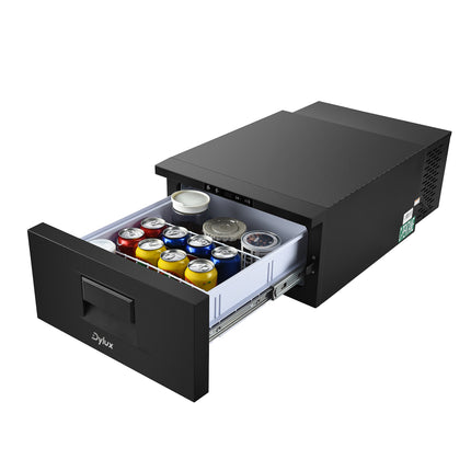 Dylux 0.73 cu. ft. Built-In Drawer Refrigerator - 12/24V DC & 100-240V AC Dual Power for RVs, Campers, and Trucks