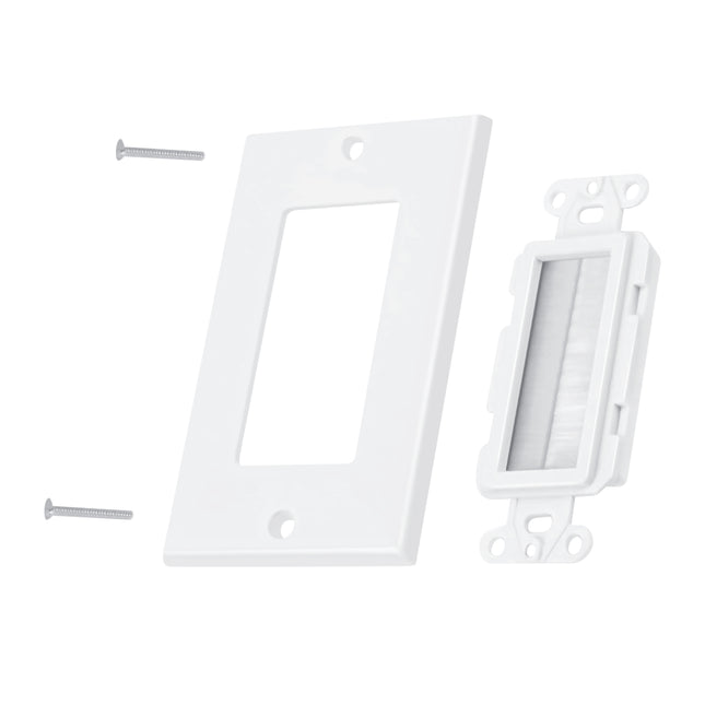 Dylux Decora Brush Wall Plate - Efficient Cable Management Design