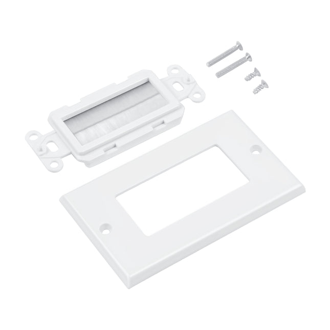 Dylux Decora Brush Wall Plate - Efficient Cable Management Design