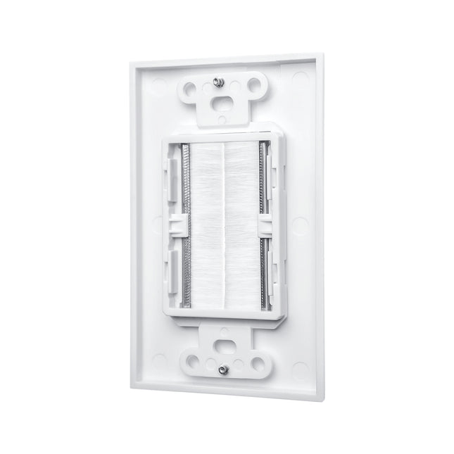 Dylux Decora Brush Wall Plate - Efficient Cable Management Design