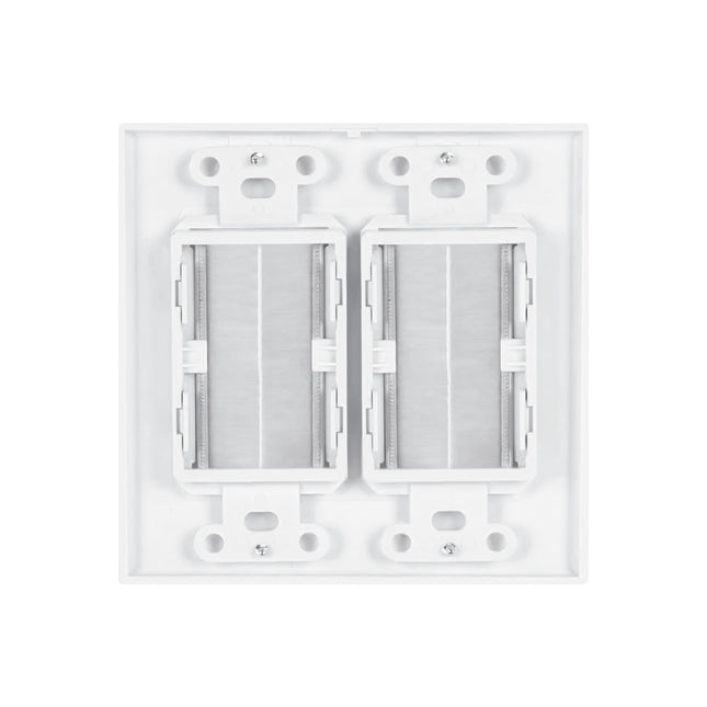 Dylux Dual Decora Transparent Brush Wall Plate – Cable Management