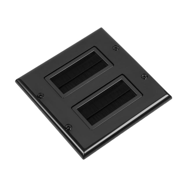 Dylux Dual Decora Transparent Brush Wall Plate – Cable Management