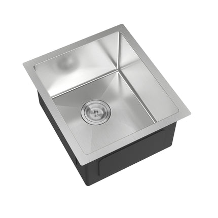 Dylux Handmade 15" x 16" Single Bowl Stainless Steel Sink - 18-Gauge 304 Stainless Steel