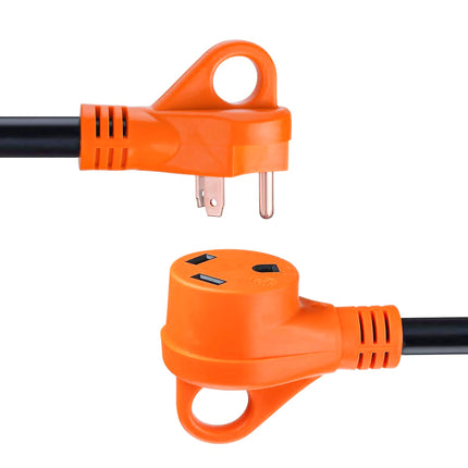 Dylux 30 Amp 3-Wire RV Extension Cord with Handle– 25/30 Feet Heavy-Duty Cable with W/ Handles
