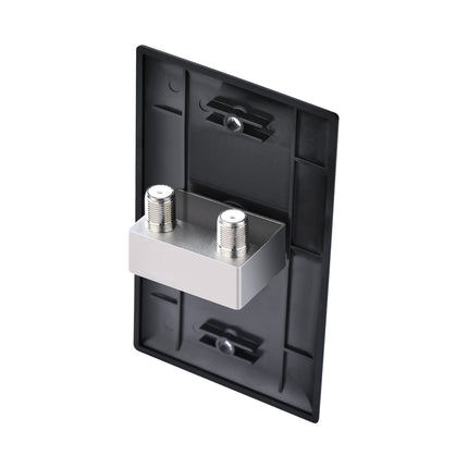Dylux F81 Coax Wall Plate with 1-to-2 Splitter on the backside– Single or Dual Port