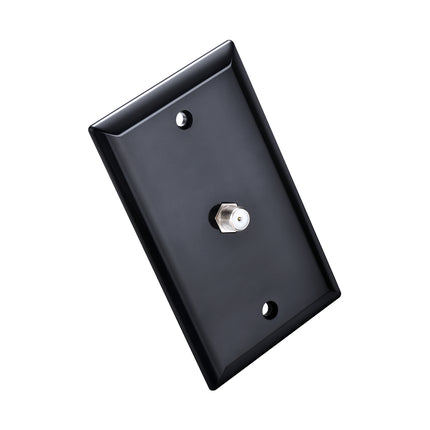 Dylux F81 Coax Wall Plate with 1-to-2 Splitter on the backside– Single or Dual Port