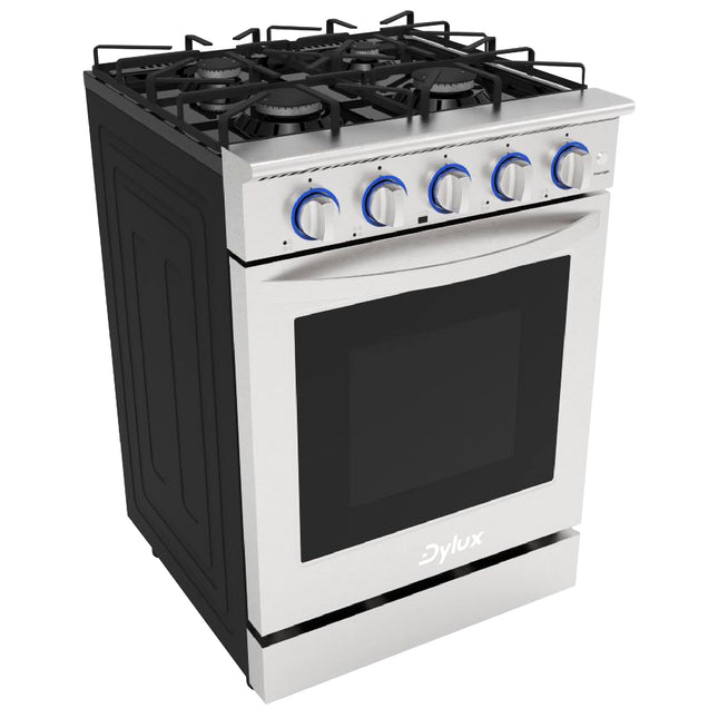 Dylux 24-Inch Built-In Gas Oven - 3.25 cu. ft. 12,000 BTU, Stainless Steel, LED Controls