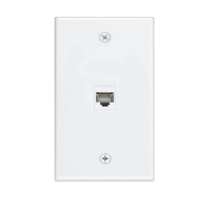 Dylux 1-Port Cat6 Female-to-Female Wall Plate - High-Speed Network Ports