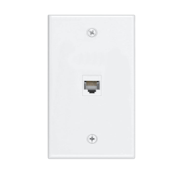 1 Port Cat6 Female to Female Wall Plate