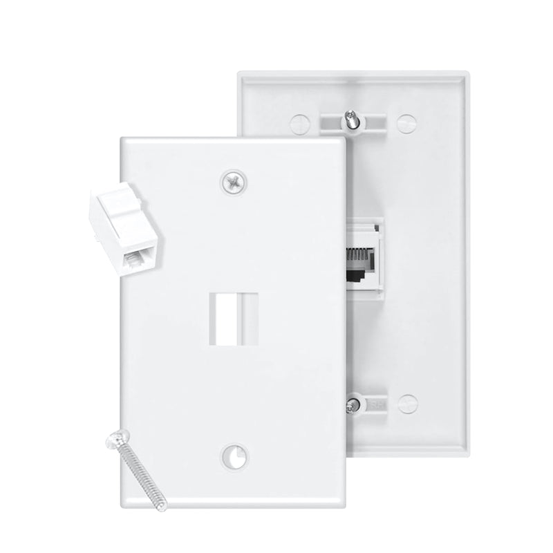 Load image into Gallery viewer, 1 Port Cat6 Female to Female Wall Plate
