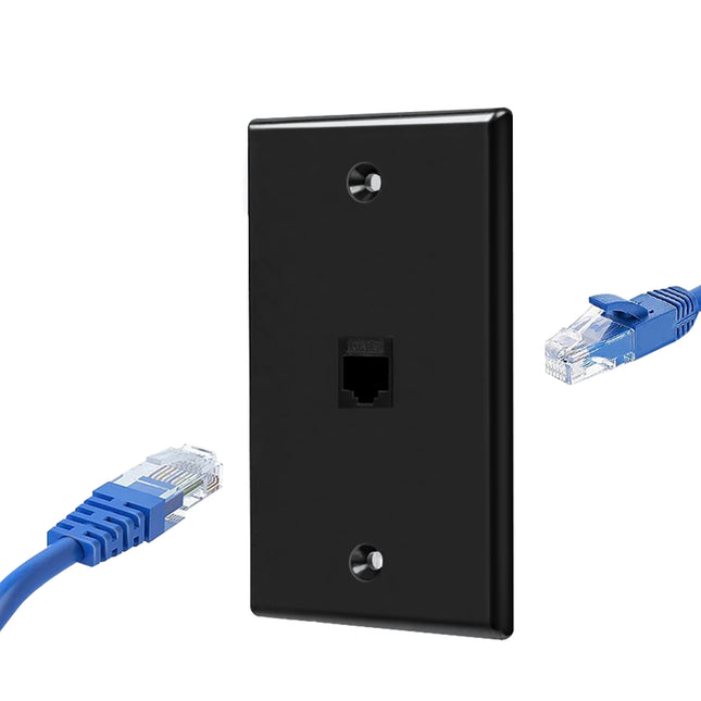 Dylux 1-Port Cat6 Female-to-Female Wall Plate - High-Speed Network Ports