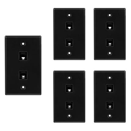 Dylux 2 Port Cat6 Female to Female Wall Plate