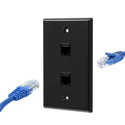 Dylux 2 Port Cat6 Female to Female Wall Plate