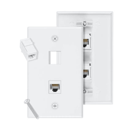 2 Port Cat6 Female to Female Wall Plate