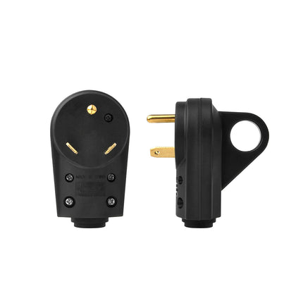 Dylux 30A RV Power Plug - Male/Female, Durable Molded Design with Handle