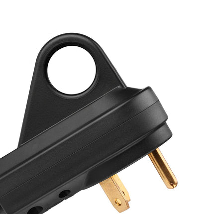 Dylux 30A RV Power Plug - Male/Female, Durable Molded Design with Handle