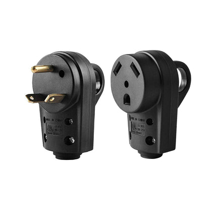 Dylux 30A RV Power Plug - Male/Female, Durable Molded Design with Handle