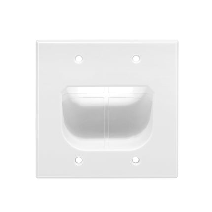 Cable Recessed Wall Plate Dual gang