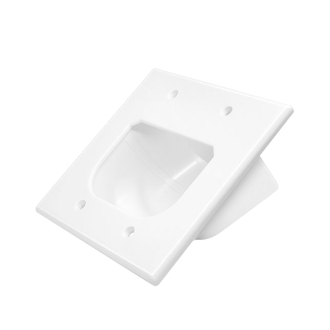 Cable Recessed Wall Plate Dual gang