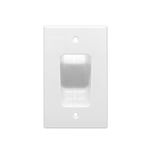 Dylux Single Gang Recessed Wall Plate for Low Voltage Cables