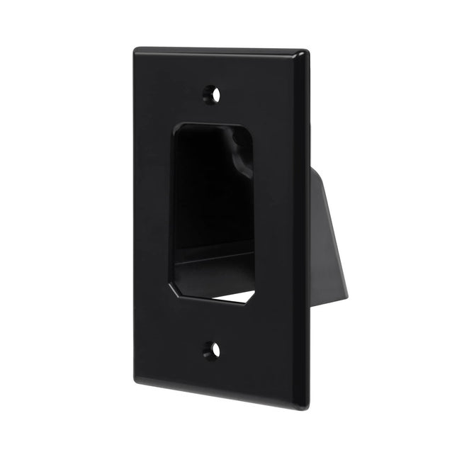 Dylux Single Gang Recessed Wall Plate for Low Voltage Cables