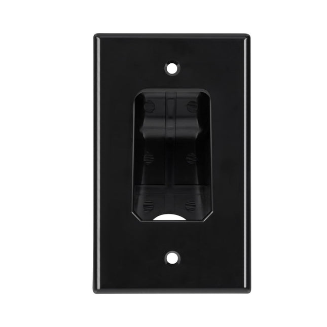 Dylux Single Gang Recessed Wall Plate for Low Voltage Cables