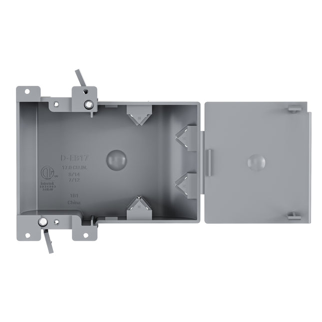 Dylux 1 Gang Old Work Electrical Box | 17 Cu. In. PVC Junction Box, ETL Listed for Retrofit & Home Wiring Projects