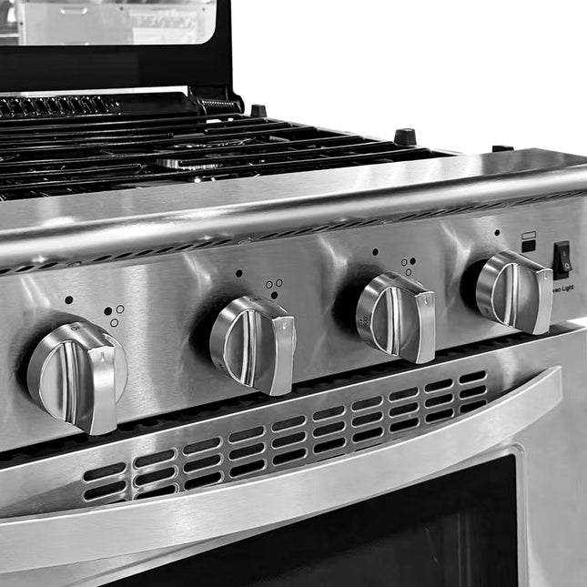Dylux Compact 23" LP Gas Range for RVs – 3-Burner Cooktop with 3.25 cu. ft. Convection Oven