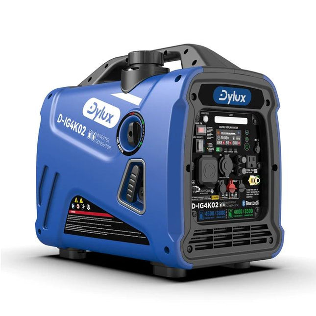 Dylux 4500W Dual Fuel Propane/Gas Inverter Generator with Bluetooth – Silent, Portable Power for Outdoor & Backup