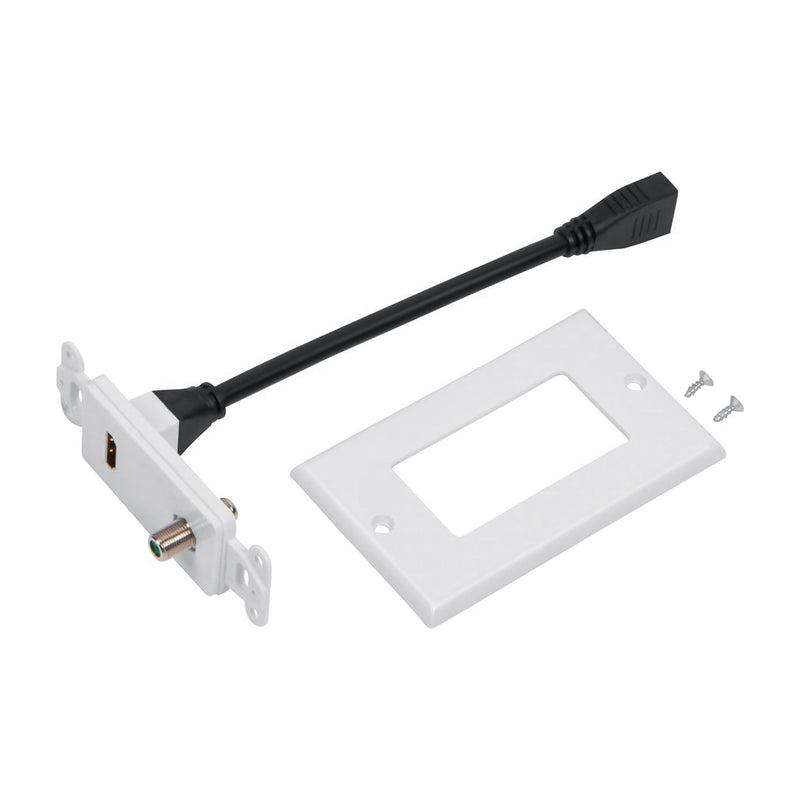 Load image into Gallery viewer, Decora HDMI Wall Plate with F81 Adapter(Nickel Plated 3Ghz)
