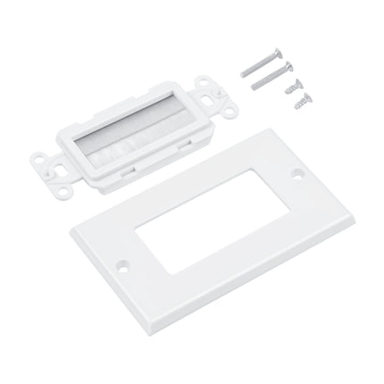 Dylux Decora Brush Wall Plate - Cable Management