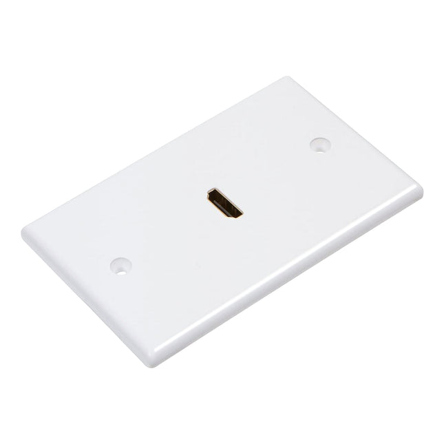 Dylux 1-Port HDMI Wall Plate with 180-Degree Female-to-Female Adapter
