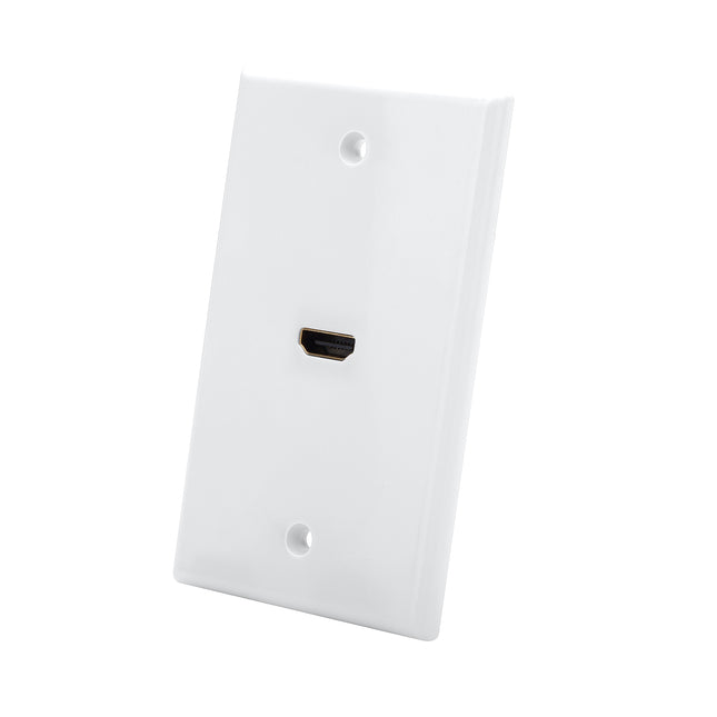Dylux 1-Port HDMI Wall Plate with 180-Degree Female-to-Female Adapter