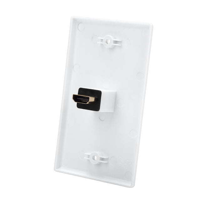Dylux 1-Port HDMI Wall Plate with 180-Degree Female-to-Female Adapter
