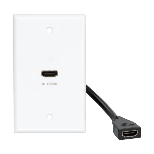 HDMI Wall Plate with HDMI F-F 5.12in Short Cable