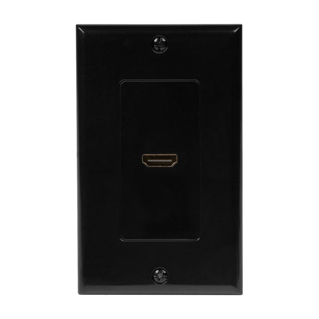 Dylux 1-Port HDMI 2.0 Wall Plate with 5.12in Female-to-Female Extension Cable
