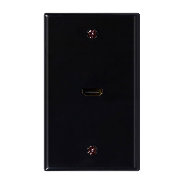 Dylux 1-Port HDMI Wall Plate with 180-Degree Female-to-Female Adapter