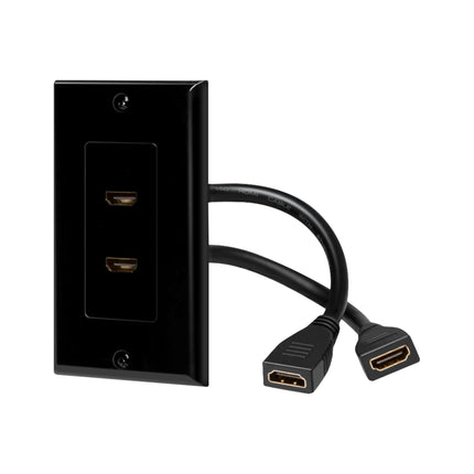 Dylux HDMI Wall Plate with Dual HDMI Female to Female Extension Cable 13CM