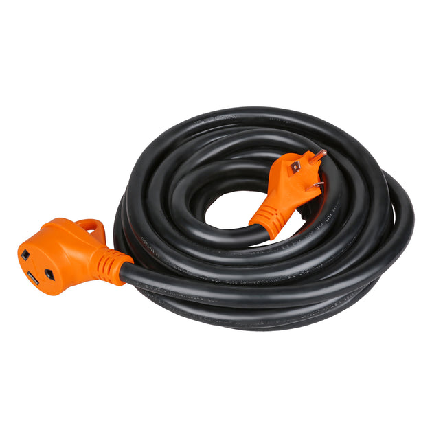 Dylux 30 Amp 3-Wire RV Extension Cord with Handle– 25/30 Feet Heavy-Duty Cable with W/ Handles
